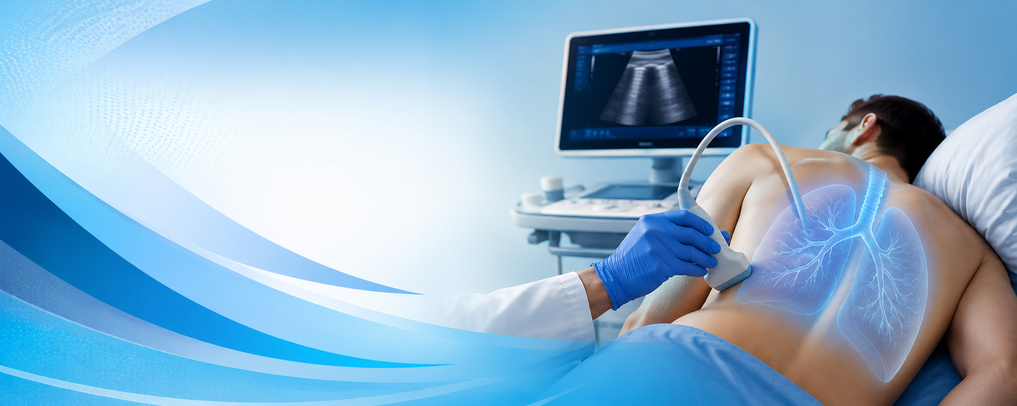 Lung ultrasound examination