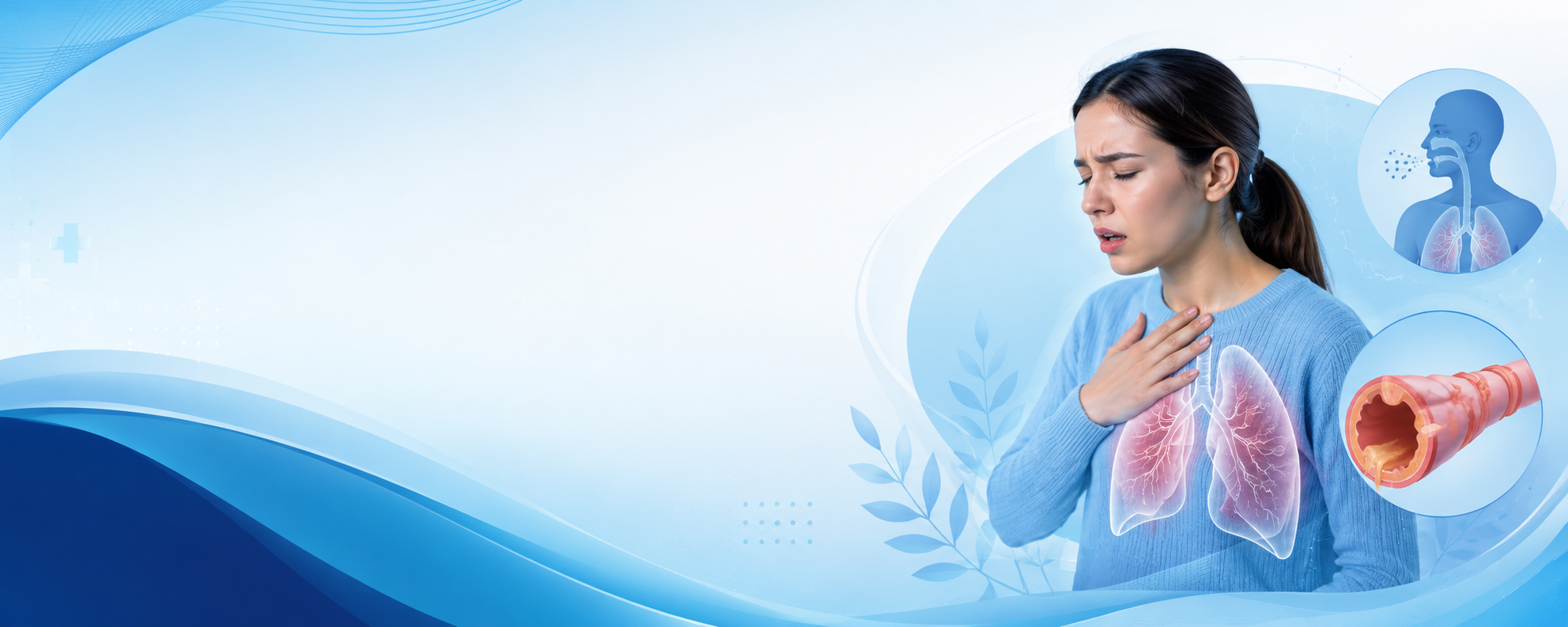 Child with wheezing receiving respiratory care