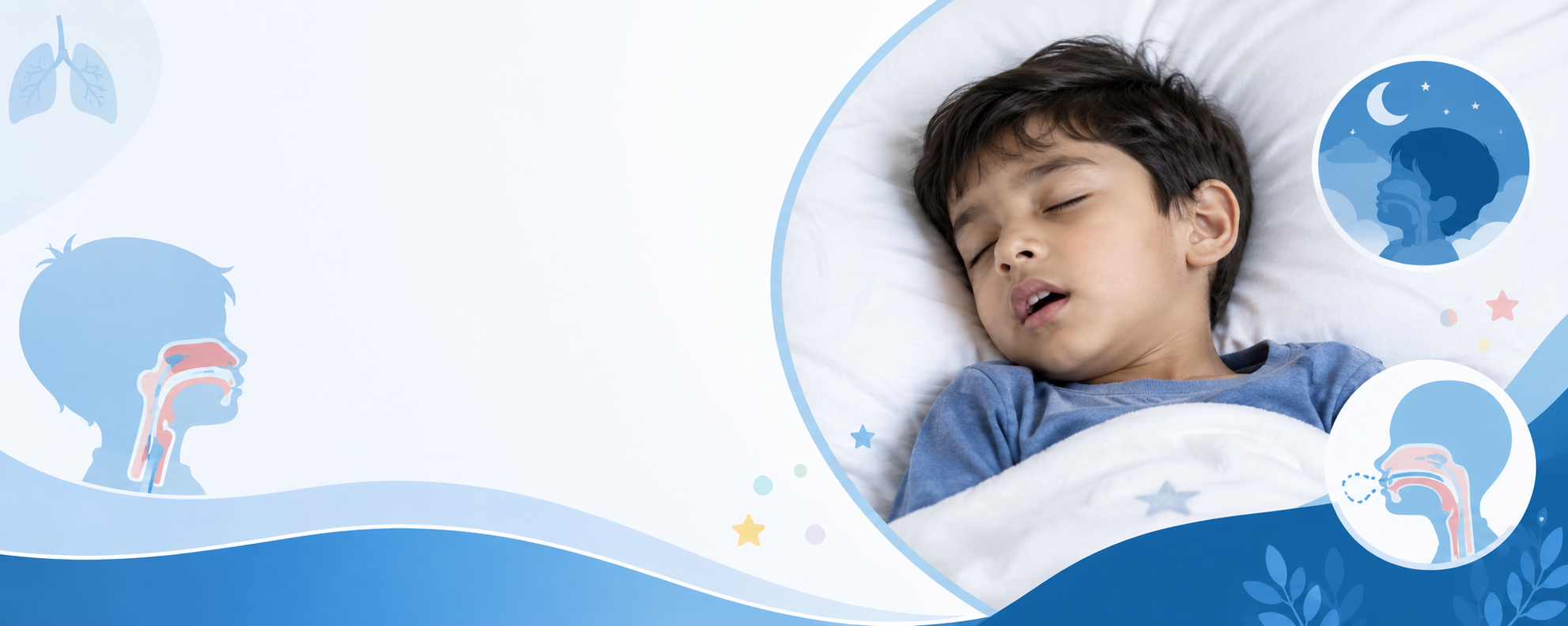 Child sleeping peacefully with CPAP mask
