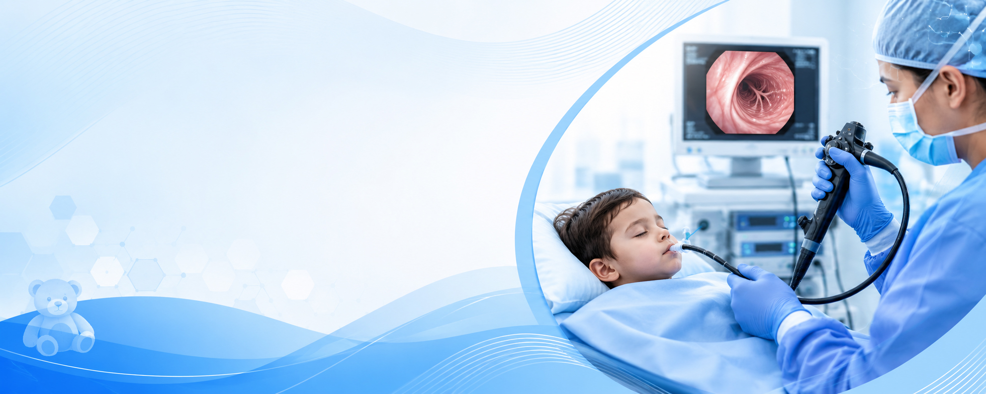 Bronchoscopy procedure in a modern clinic